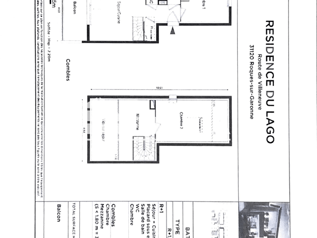 Appartement 3 pièces (61.7 m²) à louer - Roques (31120)