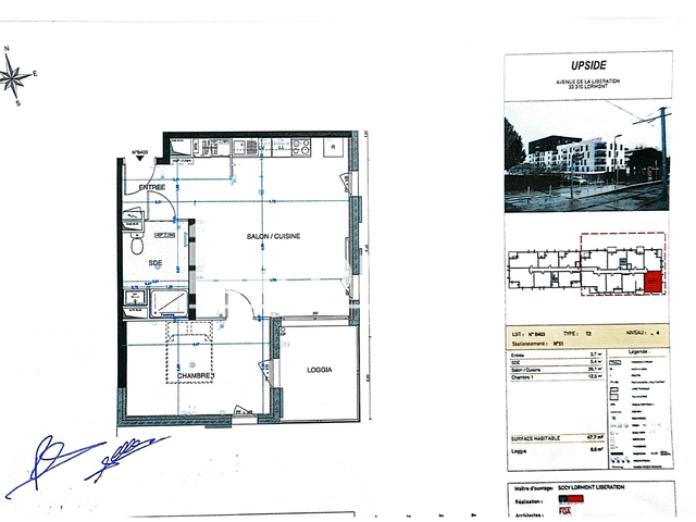 Appartement 2 pièces (47.7 m²) à louer - Lormont (33310)