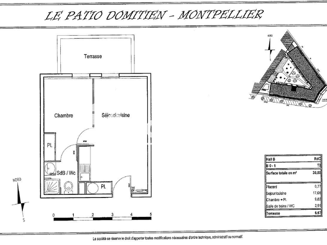 Appartement 2 pièces (30.51 m²) à louer - Montpellier (34070)