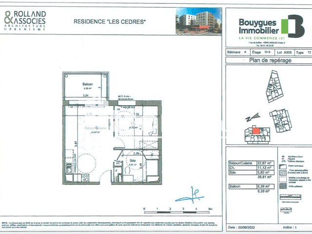 Appartement 2 pièces (39.81 m²) à louer - Angers (49100)