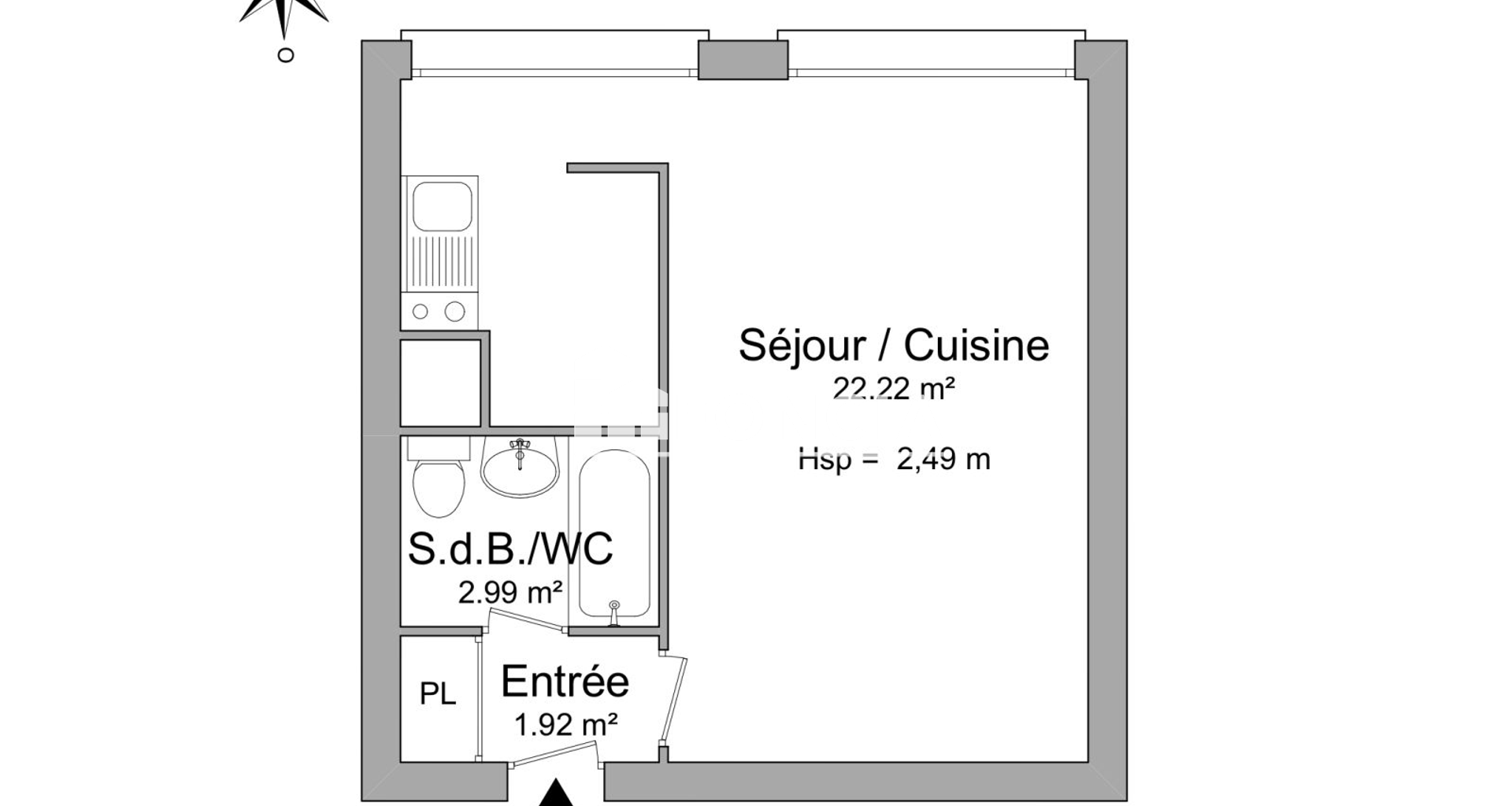 Studio (27.13 m²) à louer - Orléans (45000)