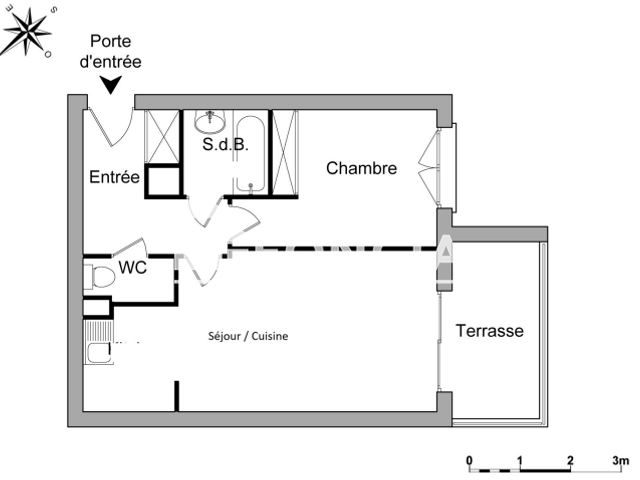 Appartement 2 pièces (39.64 m²) à louer - Mougins (06250)