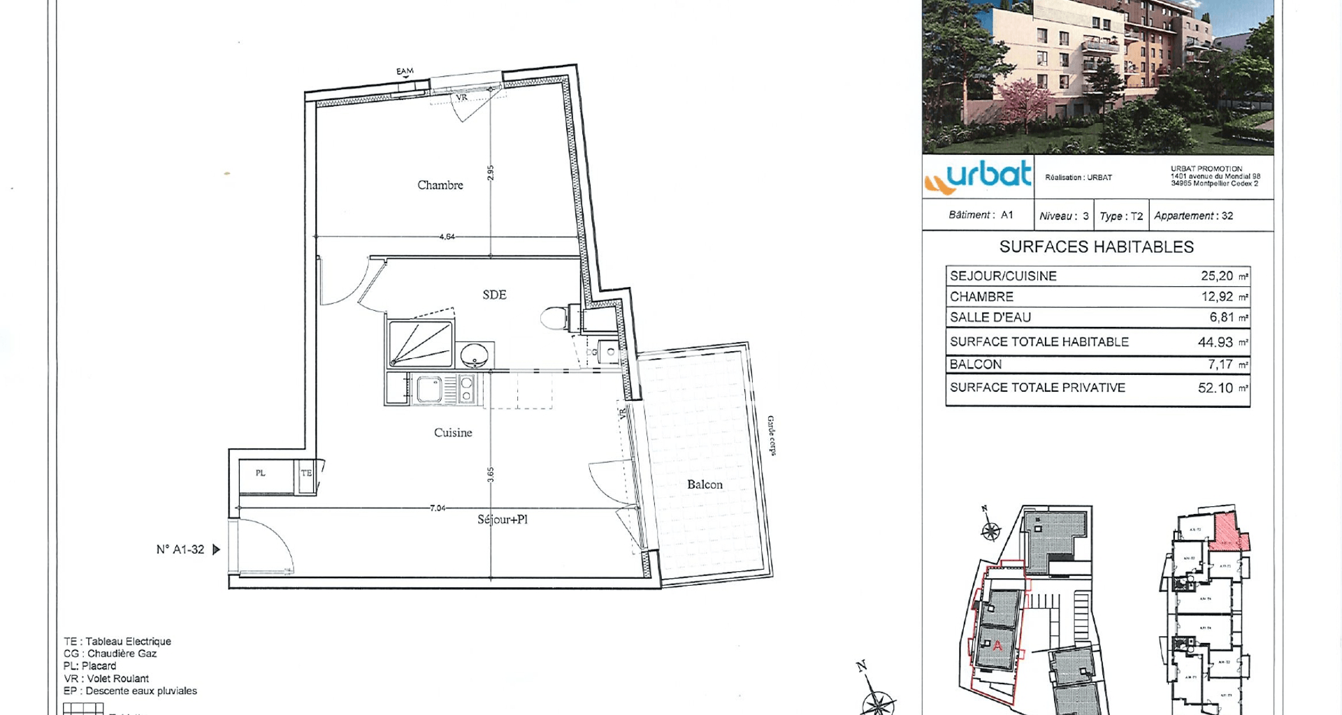 Appartement 2 pièces (44.93 m²) à louer - Avignon (84000)