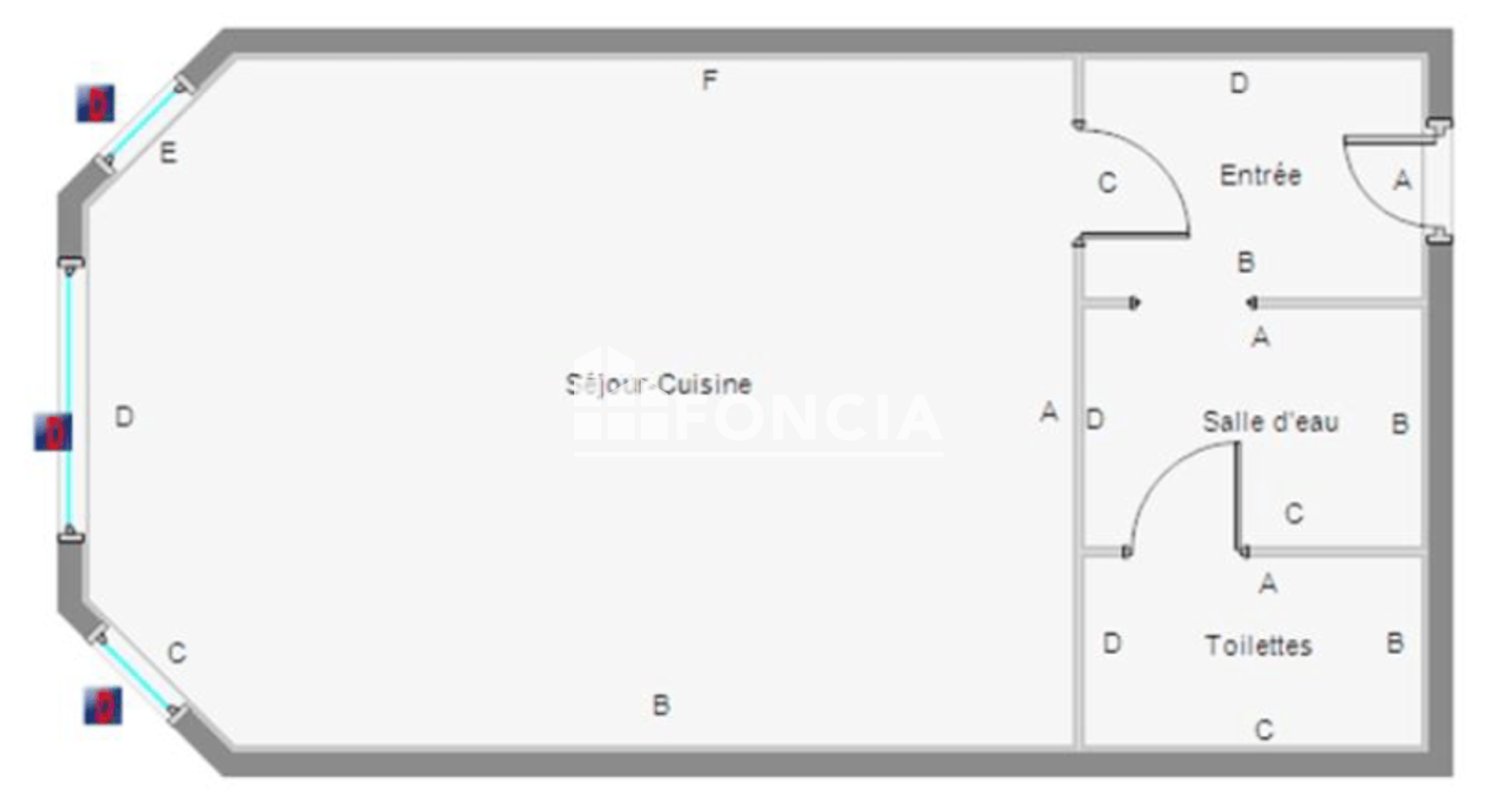 Studio meublé (22.23 m²) à louer - Montluçon (03100)