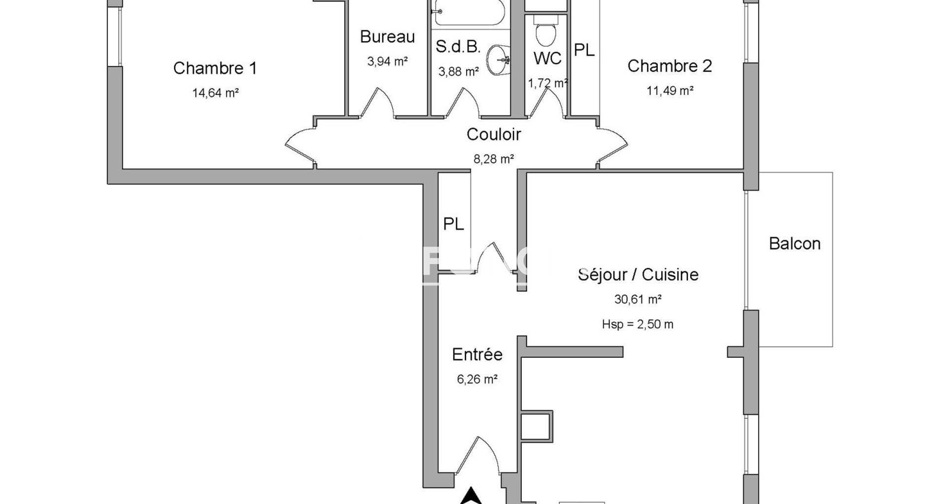 Appartement 3 pièces (80.82 m²) à vendre - Veigy-foncenex (74140)