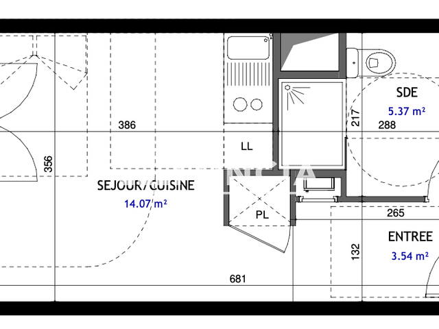 Studio (22.98 m²) à louer - Joue-les-tours (37300)