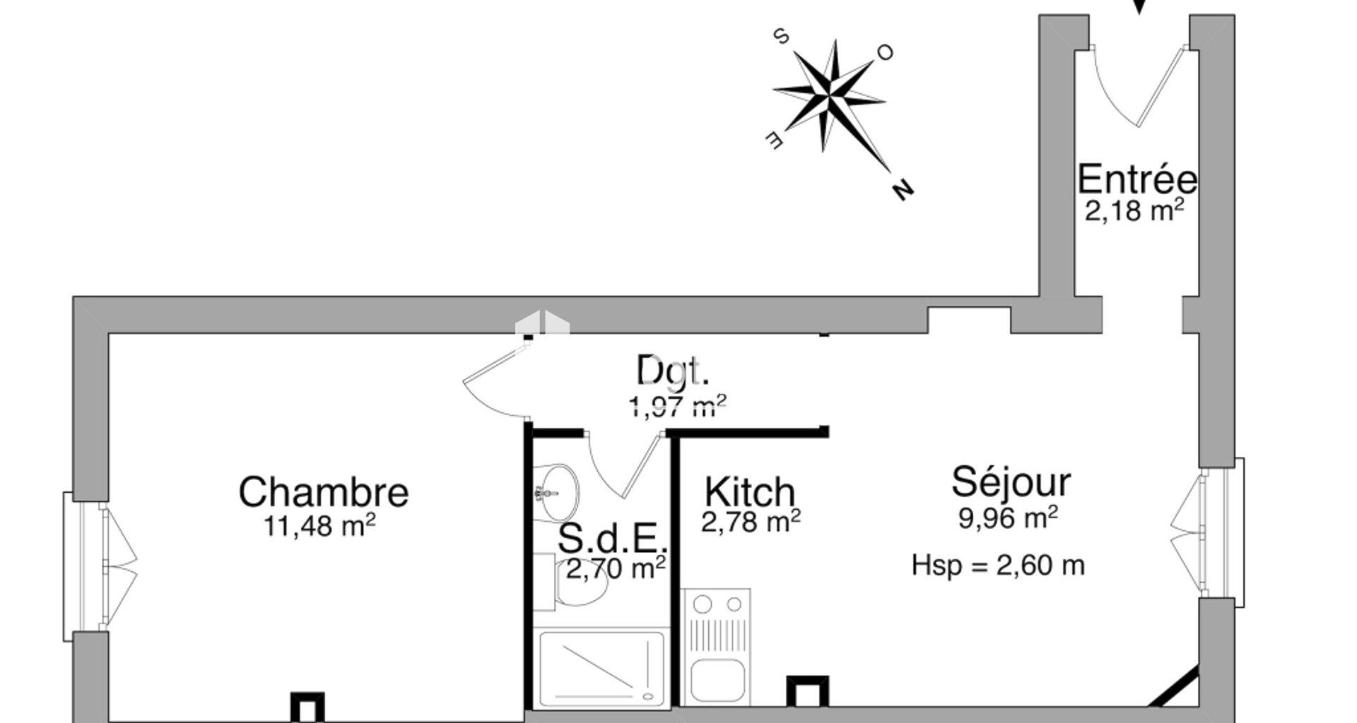 Appartement 2 pièces (31.07 m²) à louer - Argenteuil (95100)