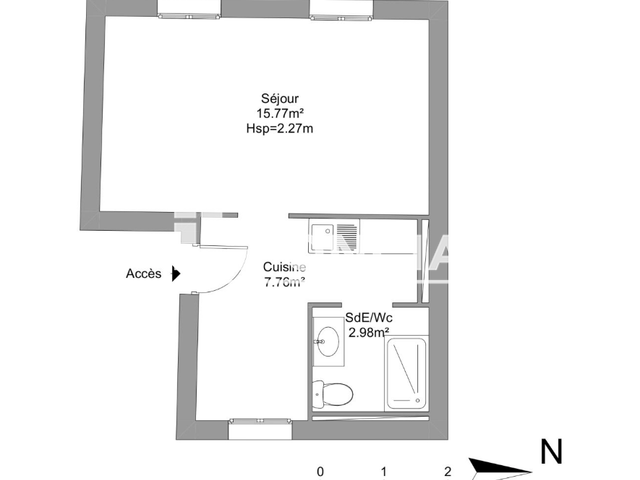 Studio (26.51 m²) à louer - Bourgoin Jallieu (38300)