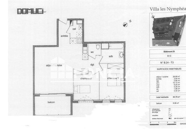 Appartement 3 pièces (65.79 m²) à louer - Rouen (76000)