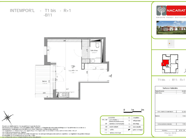 Studio (32.28 m²) à louer - Cugnaux (31270)