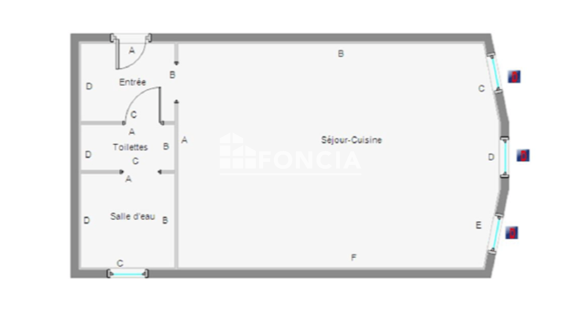 Studio meublé (22.97 m²) à louer - Montluçon (03100)