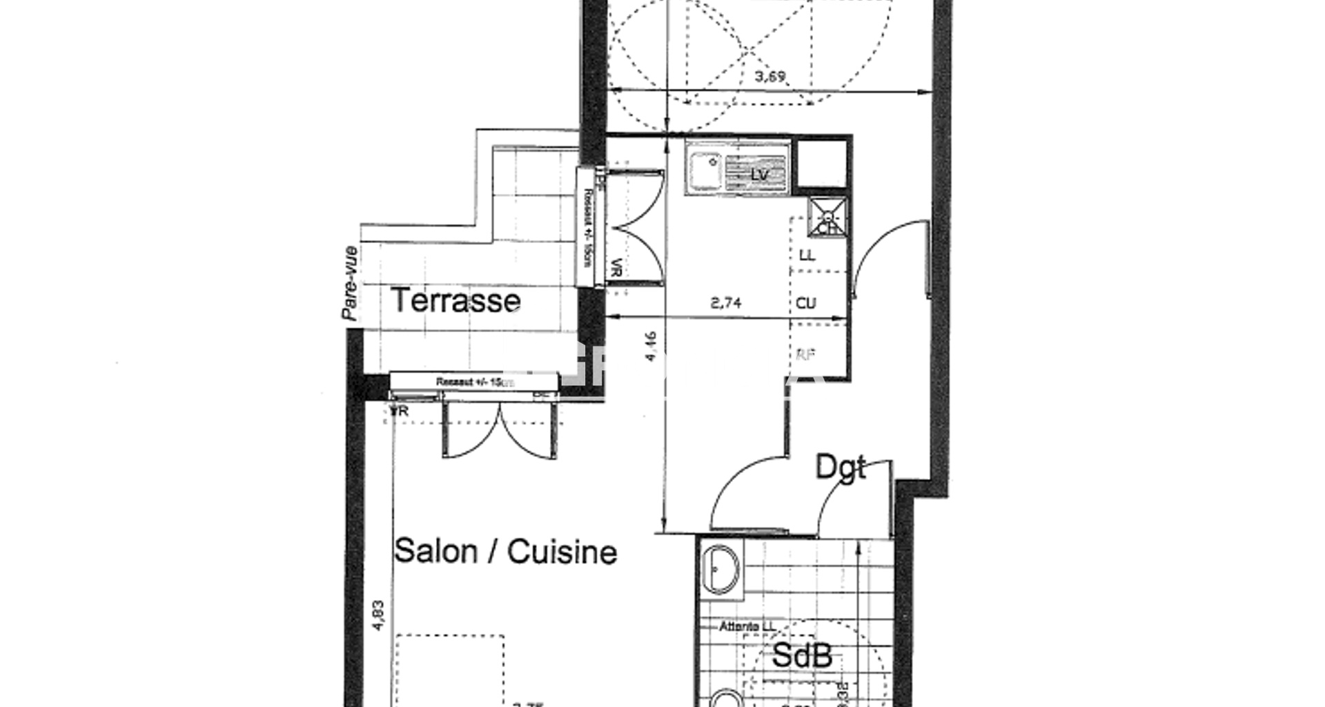 Appartement 2 pièces (51.1 m²) à louer - Villepinte (93420)