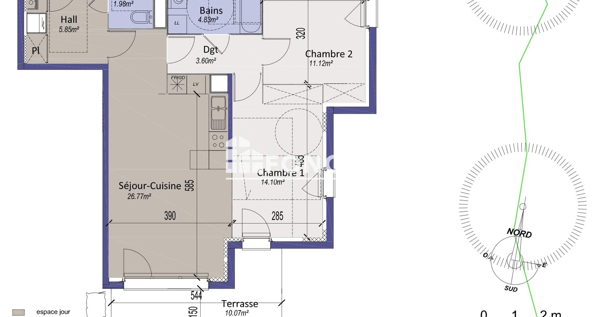 Appartement 3 pièces (68.25 m²) à louer - Amiens (80000)
