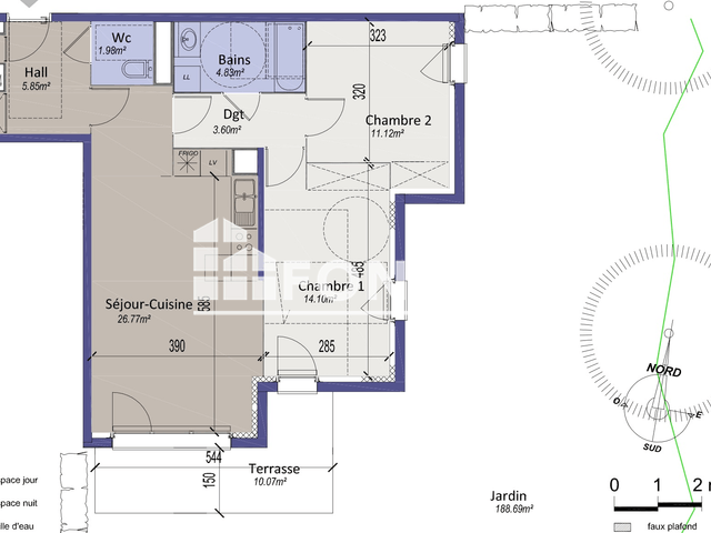 Appartement 3 pièces (68.25 m²) à louer - Amiens (80000)