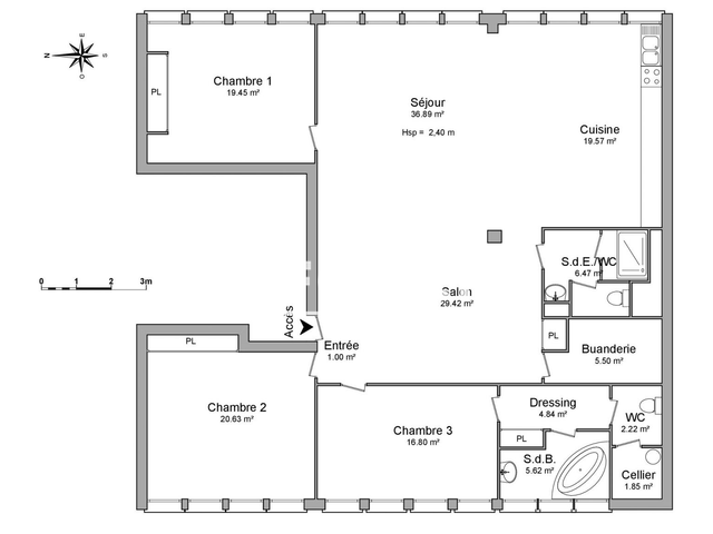 Appartement 4 pièces (170.26 m²) à louer - Toulouse (31000)