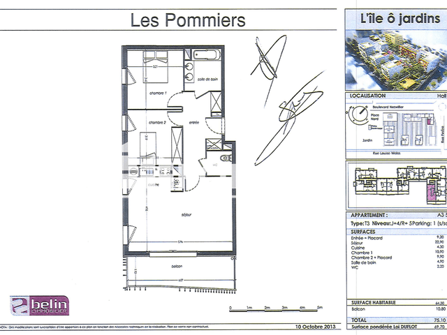 Appartement 3 pièces (62.72 m²) à louer - Toulouse 2ᵉ (31200)