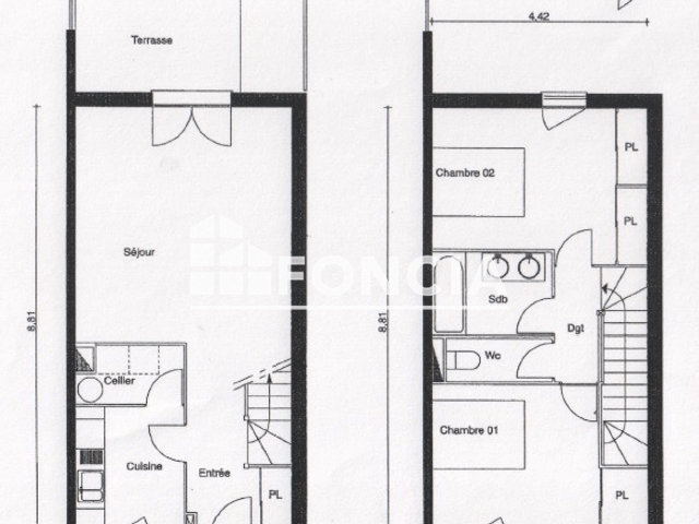 Maison 3 pièces (70.17 m²) à louer - Saintes (17100)