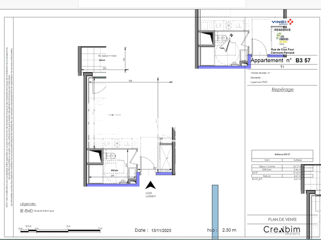 Studio (31.63 m²) à louer - Clermont-ferrand (63100)