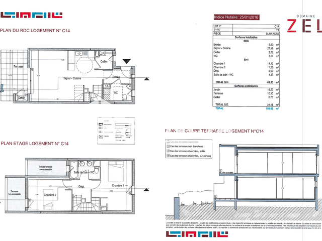 Maison 3 pièces (69.82 m²) à louer - Prades Le Lez (34730)