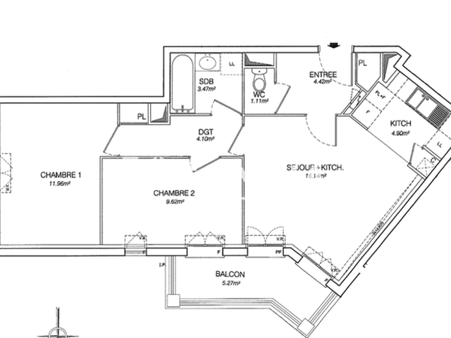 Appartement 3 pièces (55.72 m²) à louer - Persan (95340)