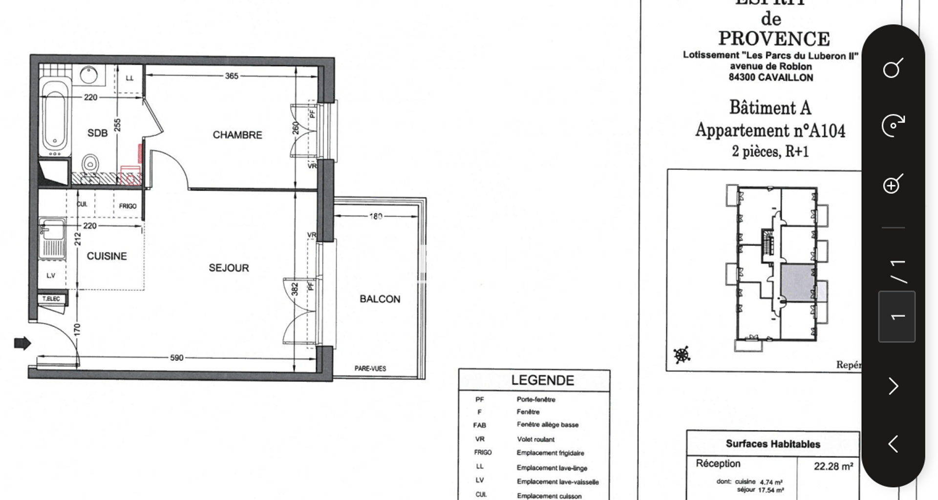 Appartement 2 pièces (37 m²) à vendre - Cavaillon (84300)