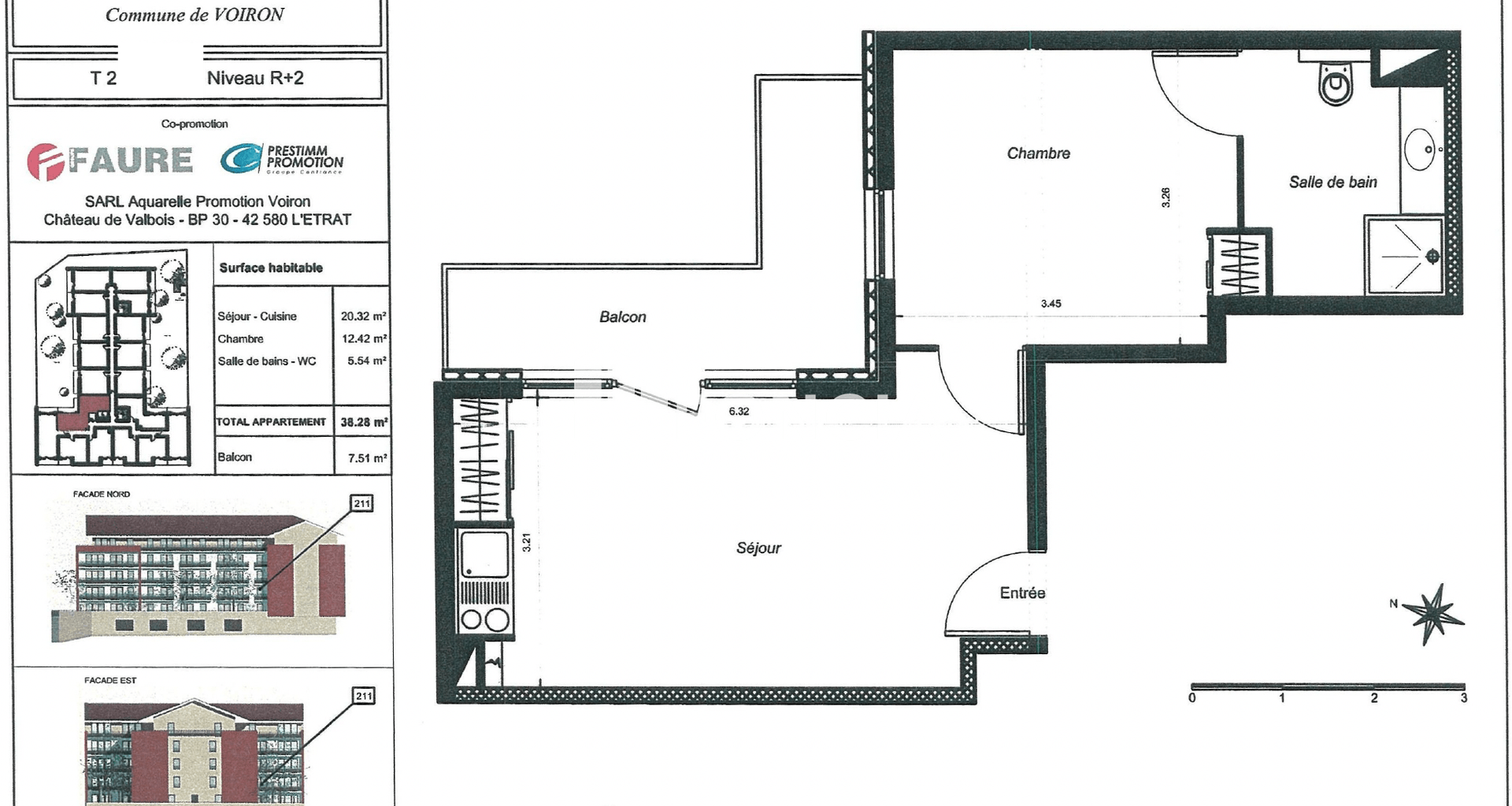 Studio (38.28 m²) à vendre - Voiron (38500)