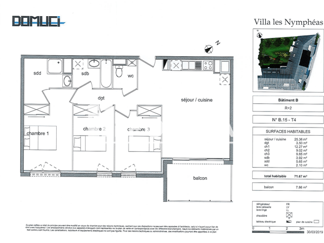 Appartement 4 pièces (71.67 m²) à louer - Rouen (76000)