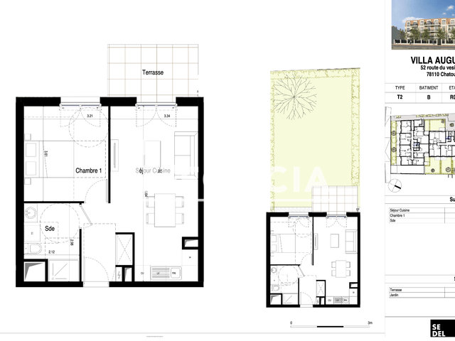 Appartement meublé 2 pièces (41.87 m²) à louer - Chatou (78400)