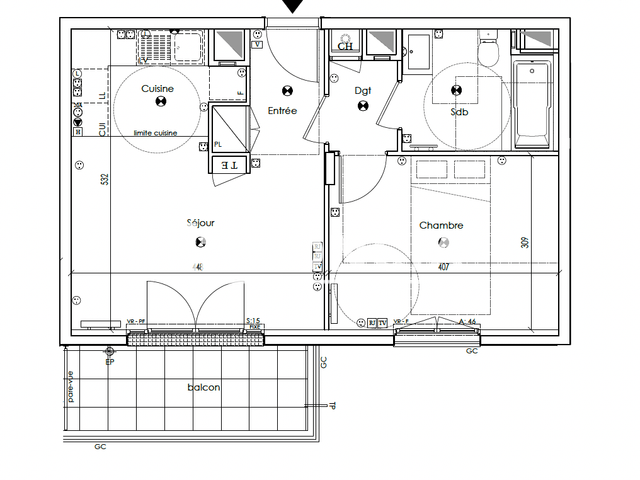 Appartement 2 pièces (43.27 m²) à louer - Les Clayes Sous Bois (78340)