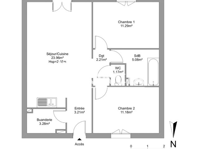 Appartement 3 pièces (61.38 m²) à louer - Les Abrets En Dauphine (38490)