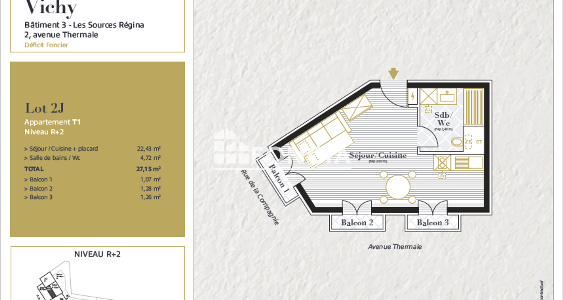 Studio (26.02 m²) à louer - Vichy (03200)