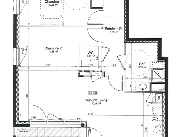 Appartement 3 pièces (69.25 m²) à louer - Saint Jacques De La Lande (35136)