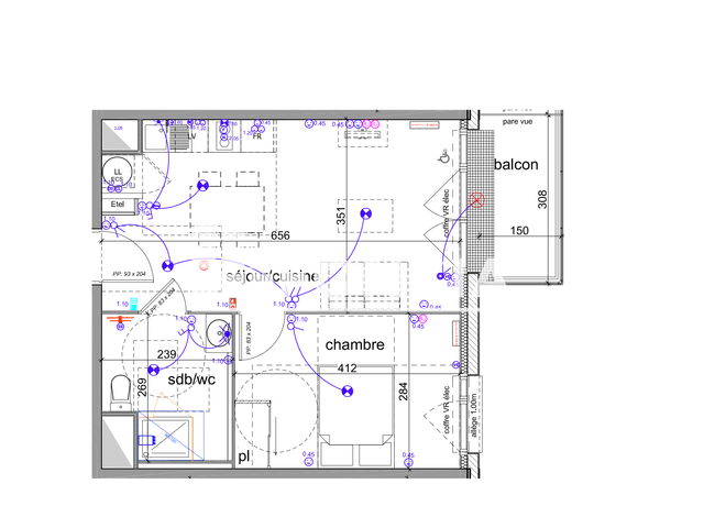 Appartement 2 pièces (39.8 m²) à louer - Deville Les Rouen (76250)