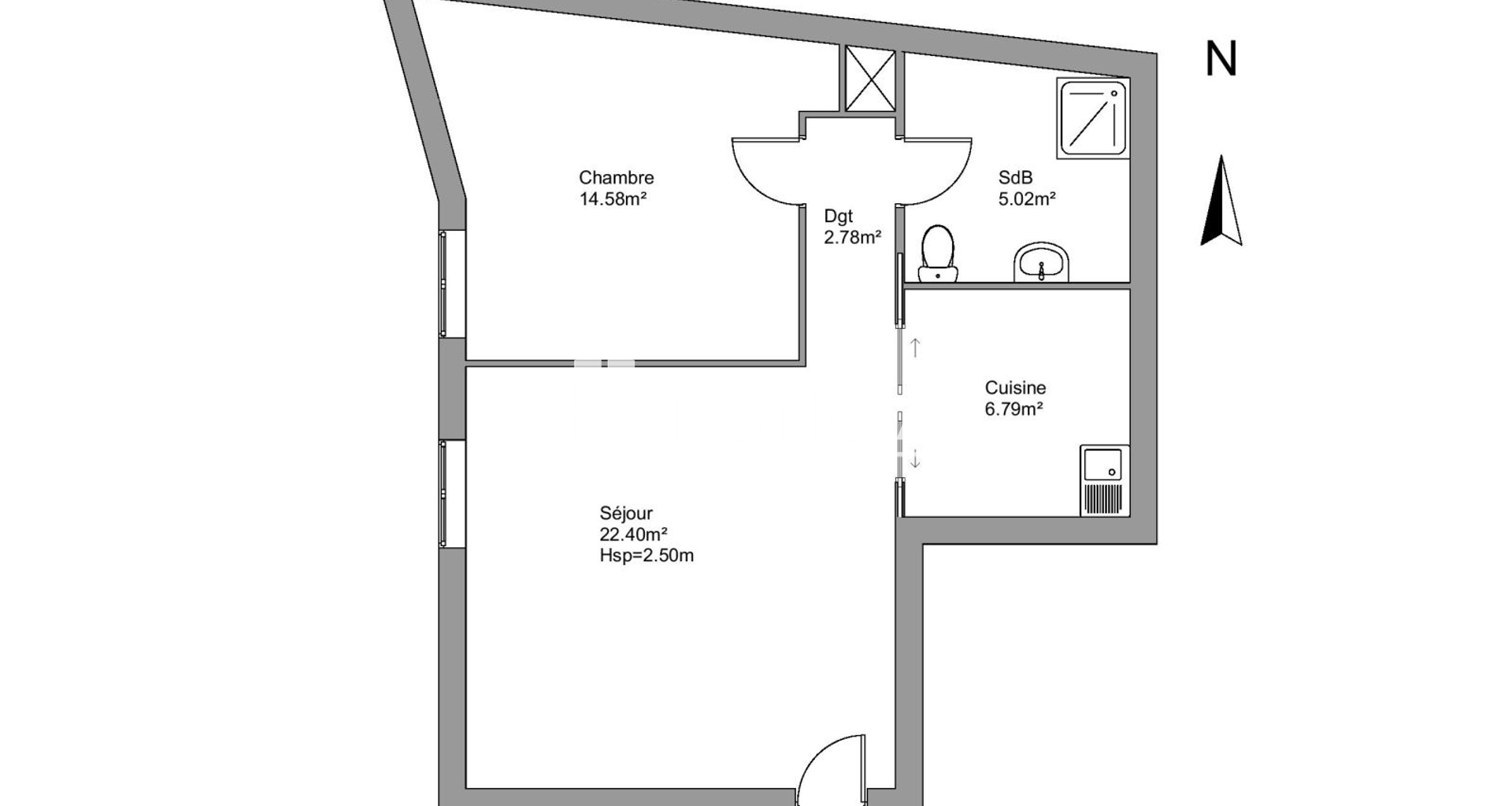 Appartement 2 pièces (53.13 m²) à louer - Dreux (28100)
