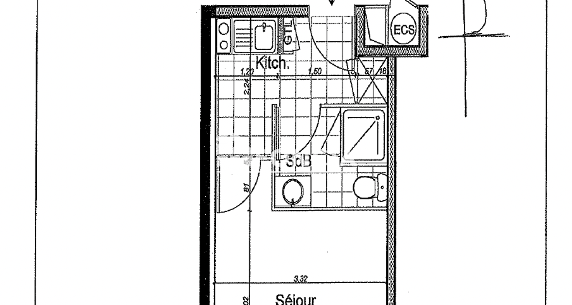 Studio (20 m²) à vendre - Montélimar (26200)