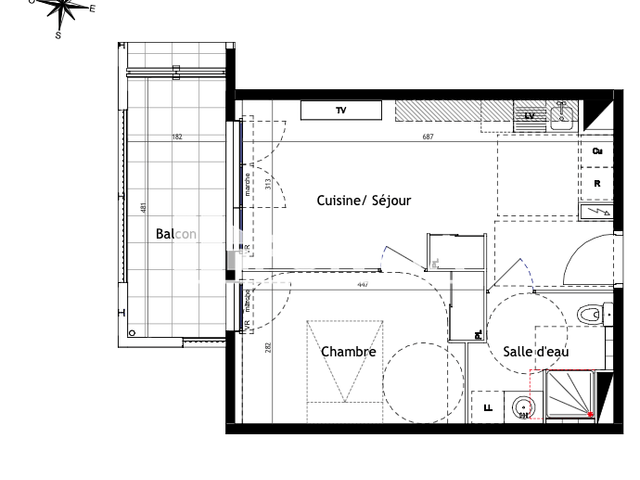 Appartement 2 pièces (39.5 m²) à louer - Nimes (30000)