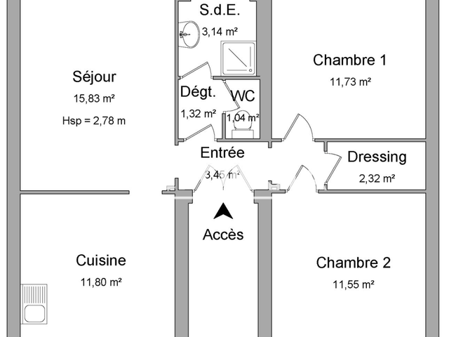 Appartement 3 pièces (62 m²) à louer - Brest (29200)