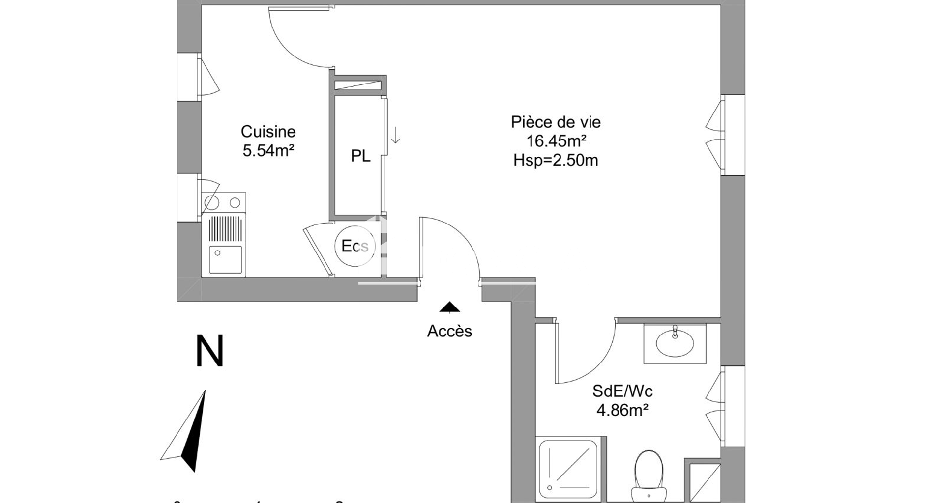 Studio (26.82 m²) à louer - Le Mans (72000)