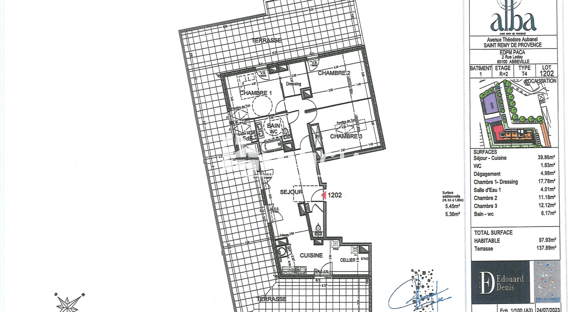 Appartement 4 pièces (97.93 m²) à louer - Saint-rémy-de-provence (13210)
