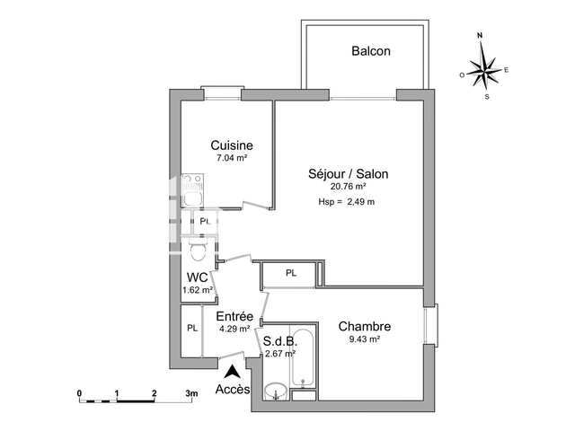 Appartement 2 pièces (45.81 m²) à louer - Cavignac (33620)