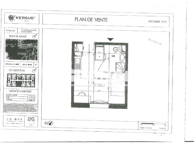 Studio (19.8 m²) à louer - Lorient (56100)