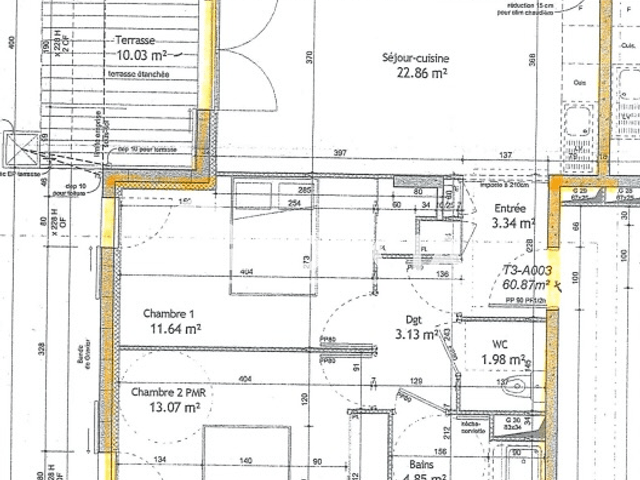 Appartement 3 pièces (62.58 m²) à louer - La Verpilliere (38290)