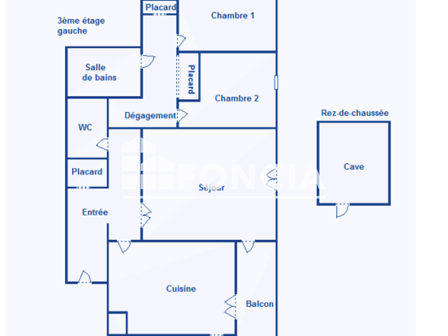Appartement 3 pièces (62.13 m²) à louer - Bourgoin Jallieu (38300)