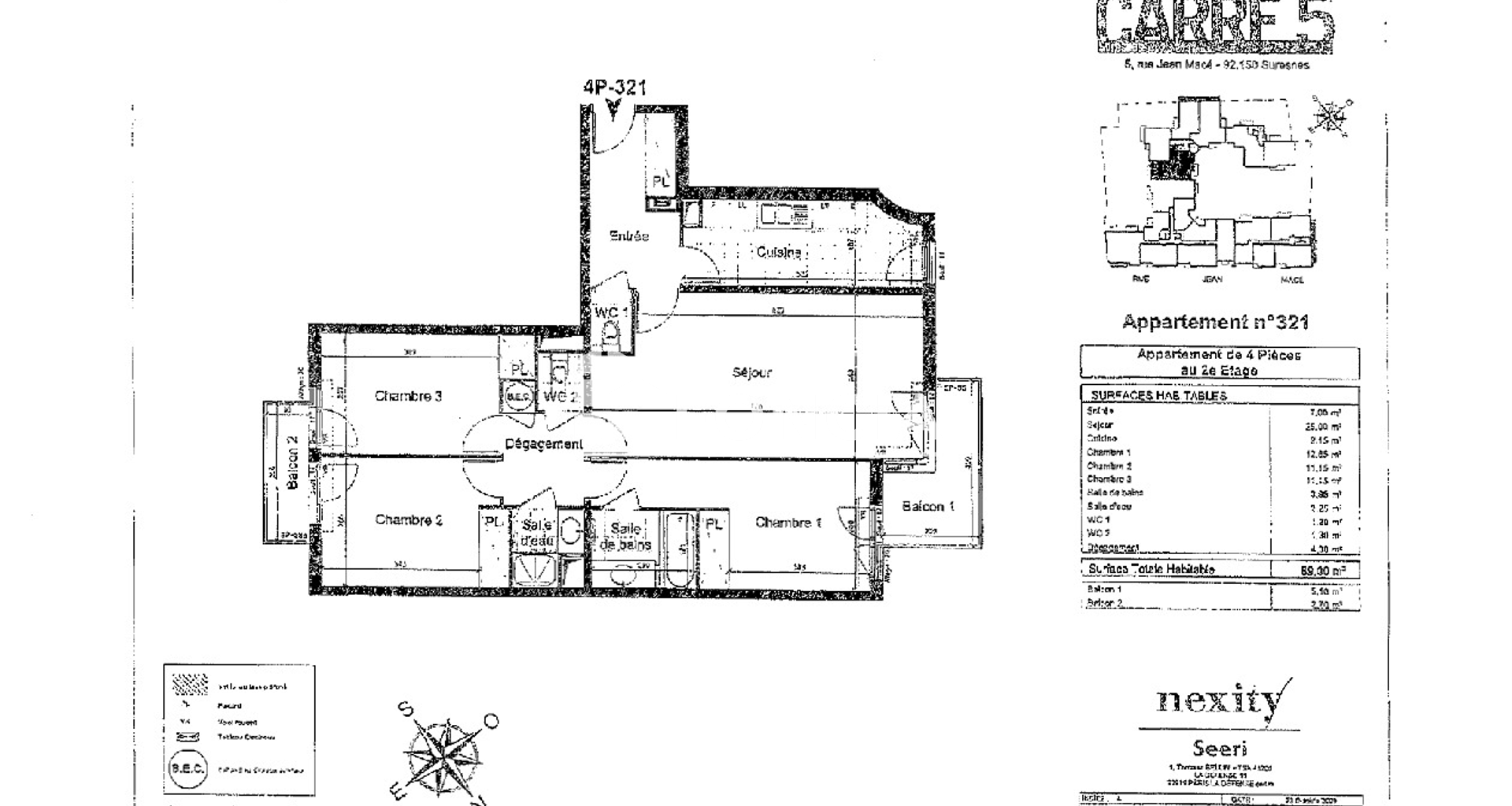 Appartement 4 pièces (89 m²) à louer - Suresnes (92150)