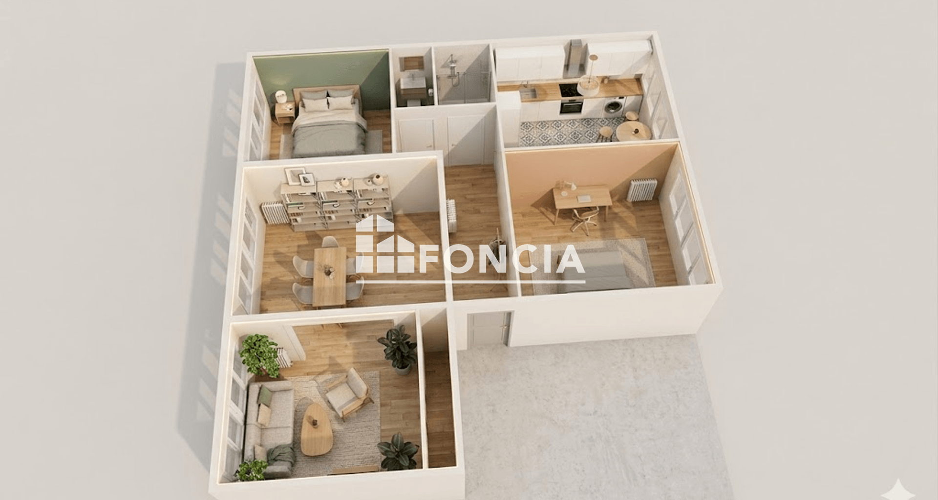 Appartement 4 pièces (62 m²) à vendre - Lyon 3ᵉ (69003)