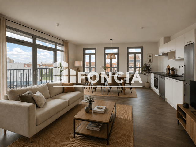 Appartement 4 pièces (77.41 m²) à louer - Roubaix (59100)
