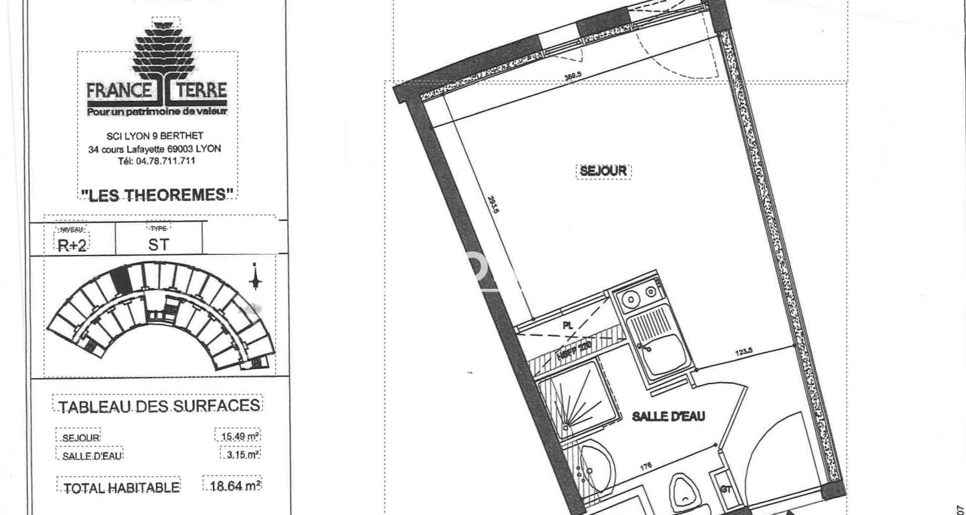 Studio (18.64 m²) à vendre - Lyon 9ᵉ (69009)
