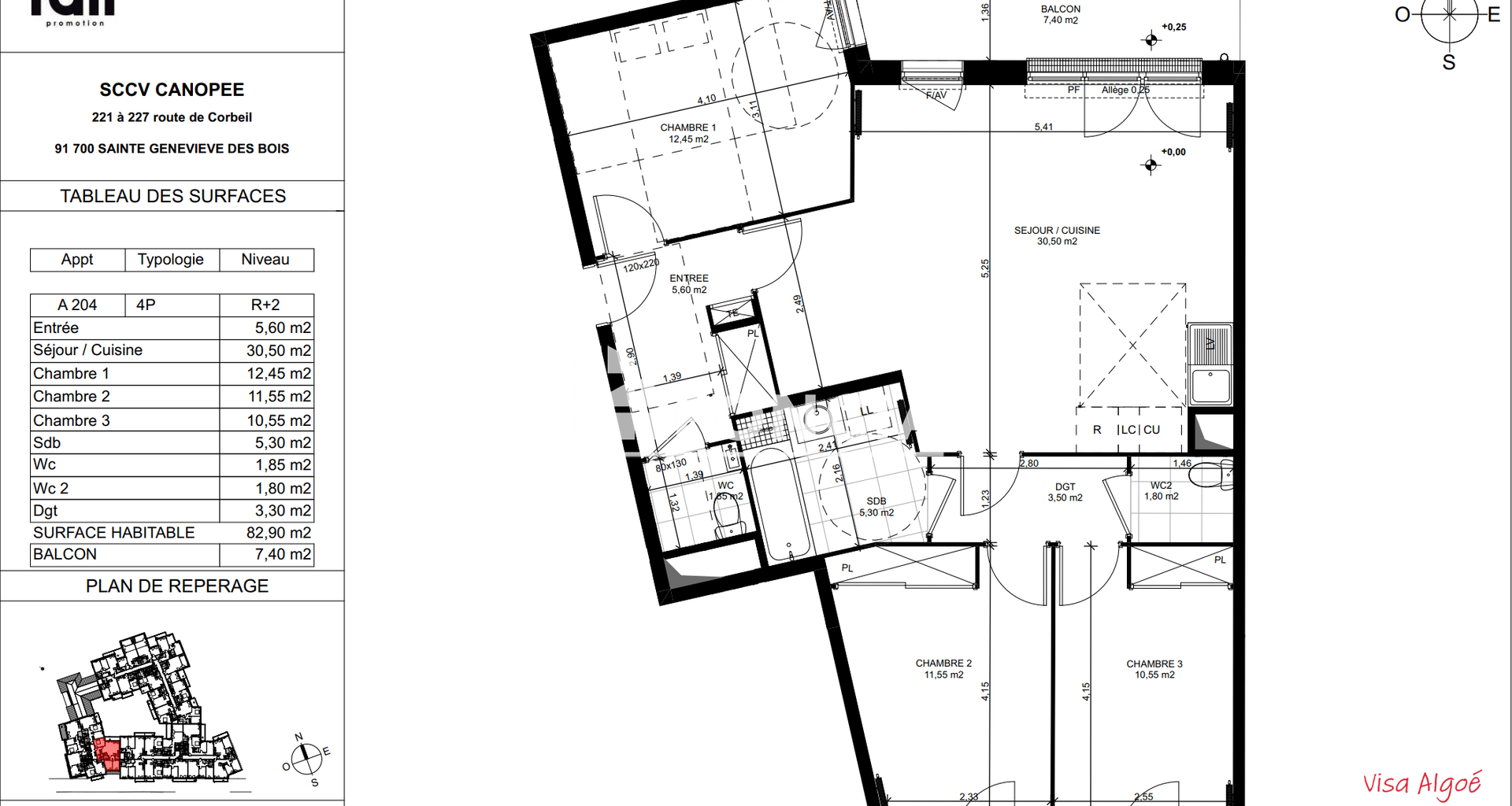 Appartement 4 pièces (82.9 m²) à louer - Sainte-geneviève-des-bois (91700)