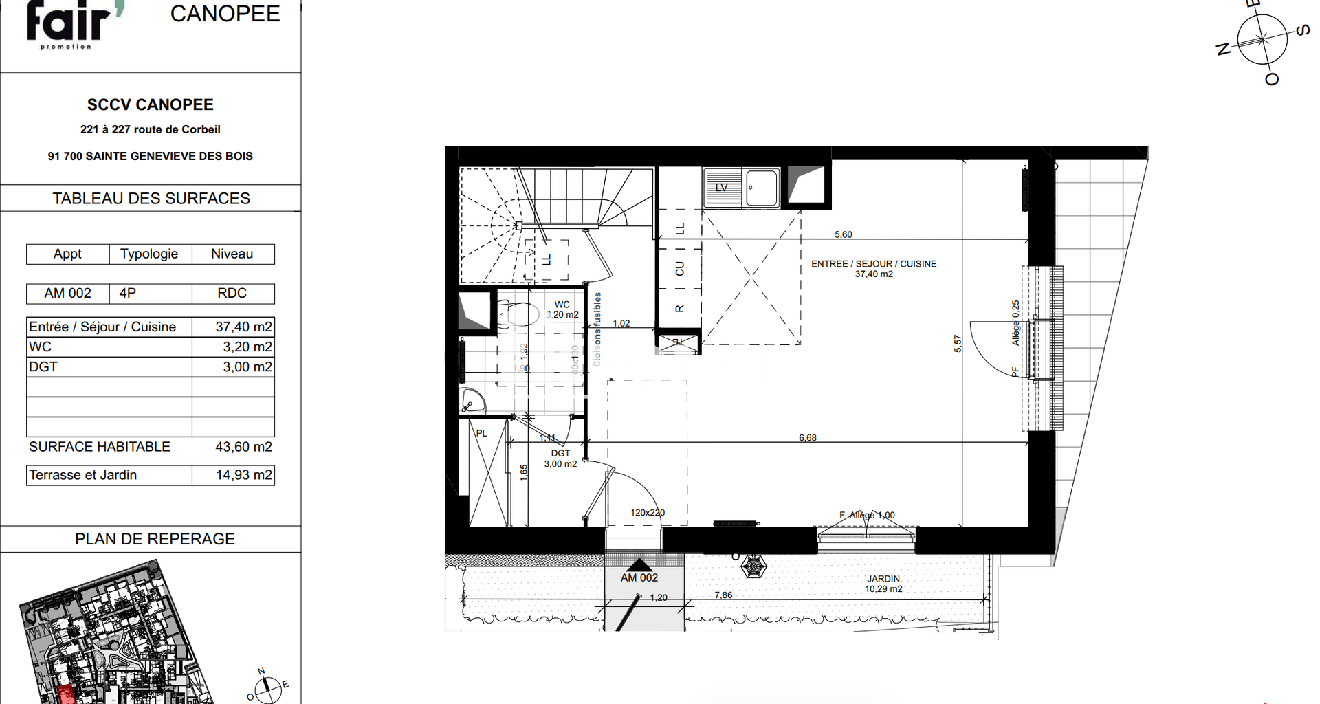 Appartement 4 pièces (85.7 m²) à louer - Sainte-geneviève-des-bois (91700)