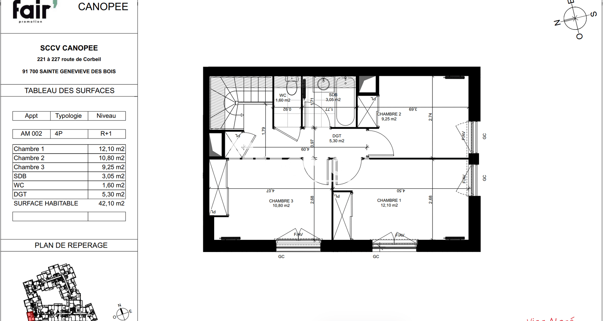 Appartement 4 pièces (85.7 m²) à louer - Sainte-geneviève-des-bois (91700)